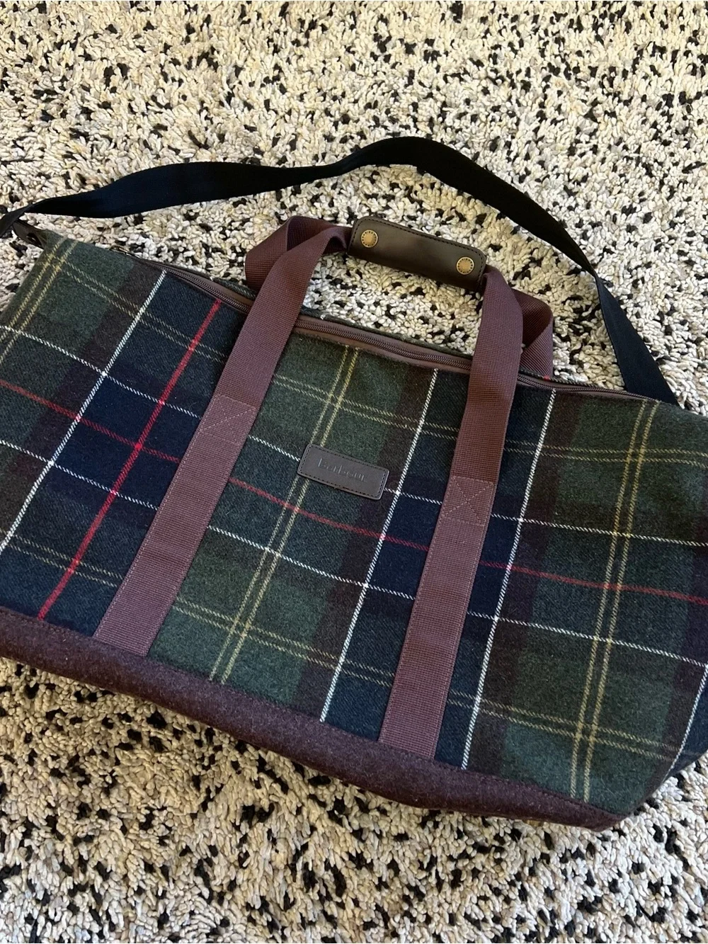 Barbour Men's Classic Tartan Plaid Duffle Bag